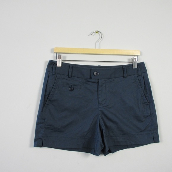 Banana Republic Martin Fit Chino Shorts Women 6 Blue Y2K Casual Preppy 206 - Picture 1 of 11
